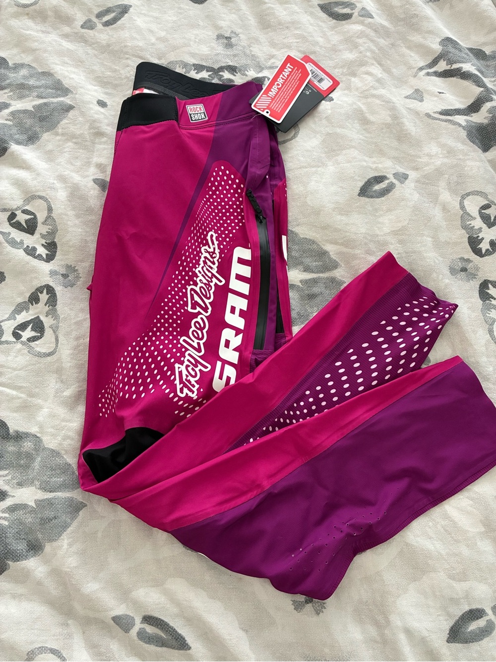 Troy Lee Designs SRAM Magenta/Purple mountain biking pants